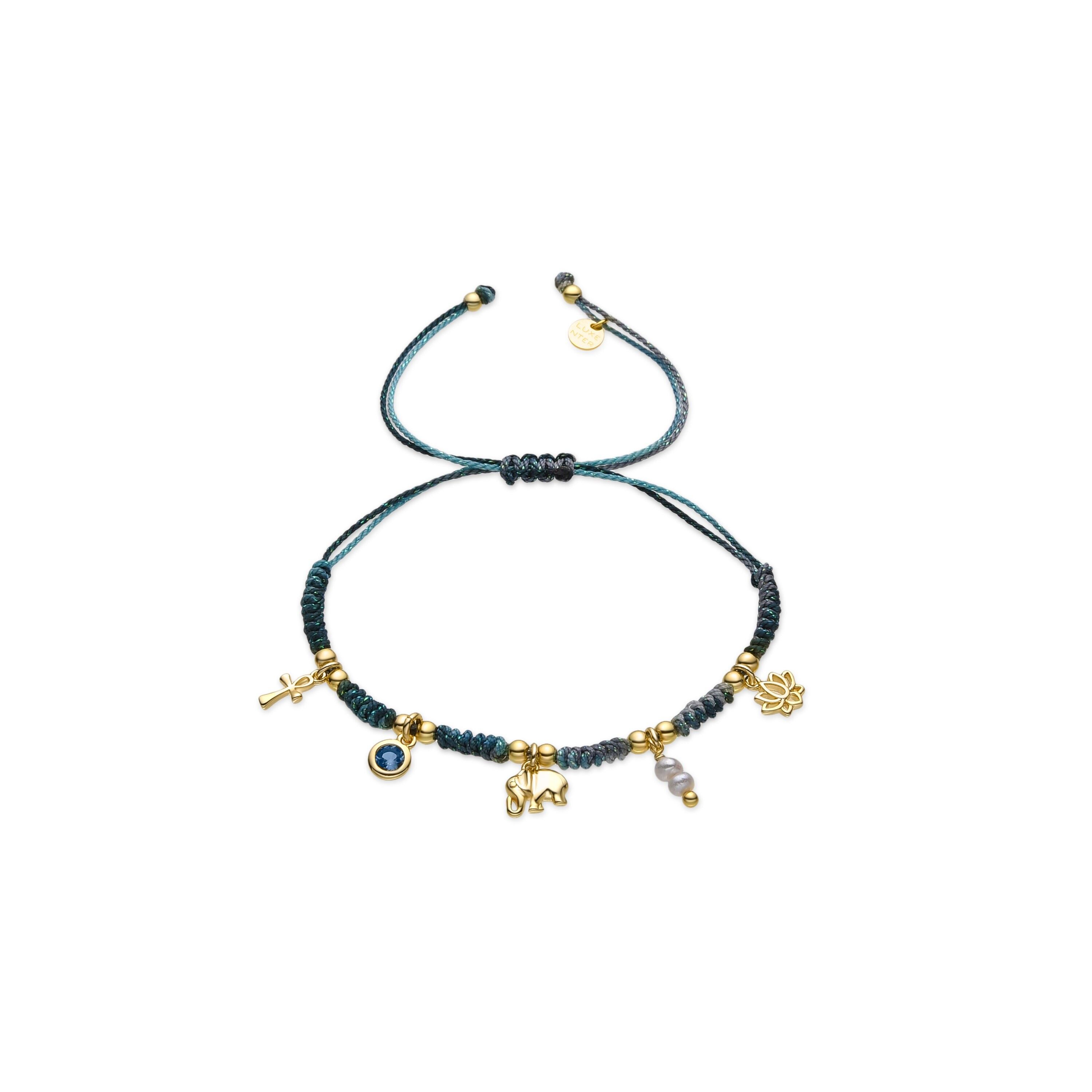 Bracciale Luxenter in argento sterling 925 e zirconi multicolor con finitura in oro 18k - Rukful