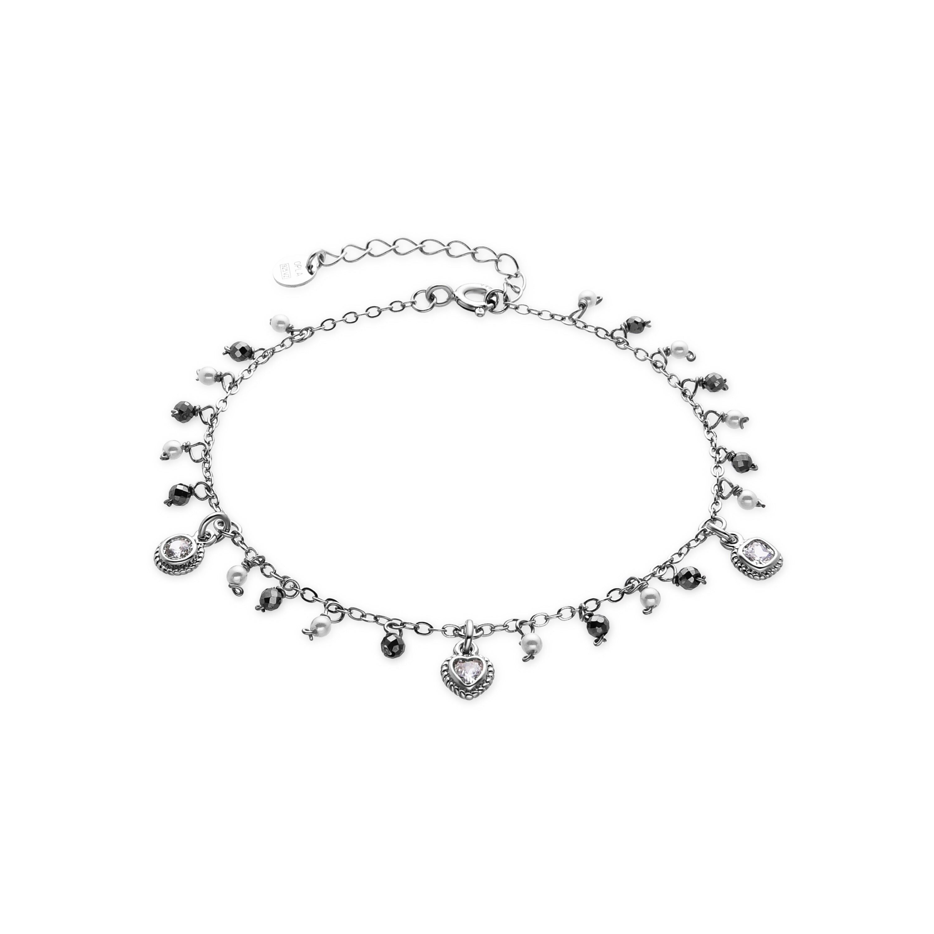 Bracciale Luxenter in Argento Sterling 925 e Perla Bianca con Finitura Rodio - Apses