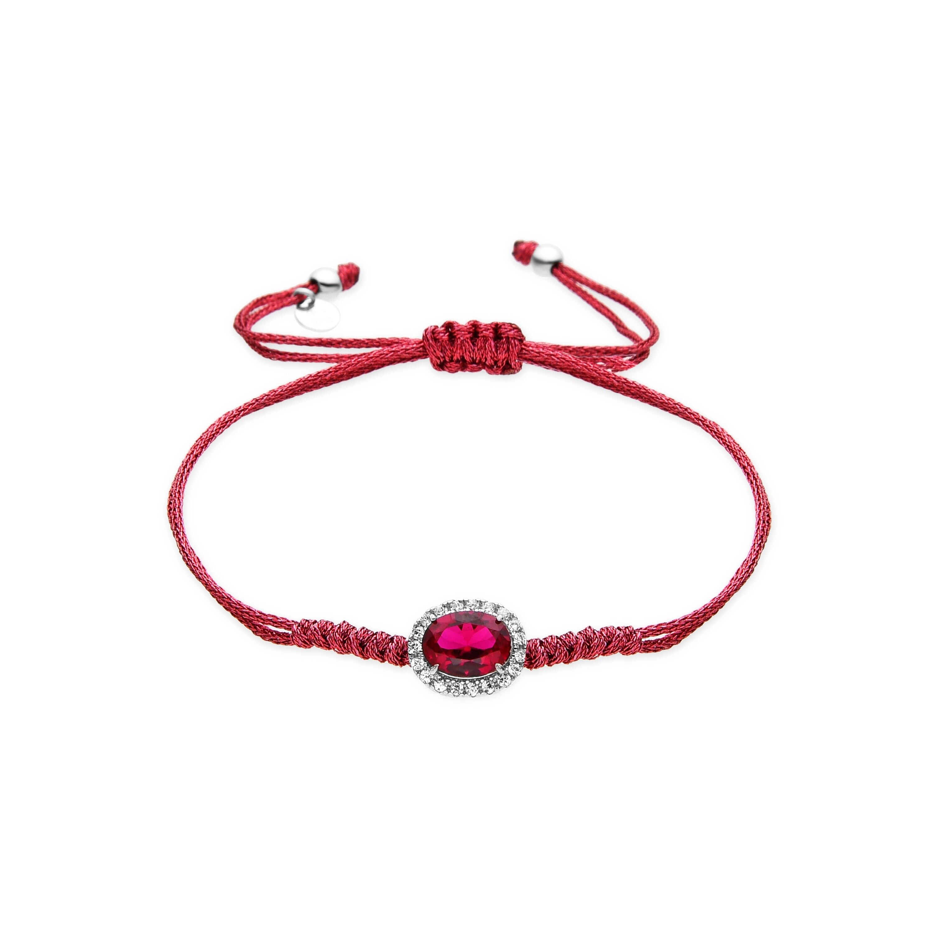 Bracciale Luxenter in argento Sterling 925 e zirconi rubino con finitura rodio - Lyla