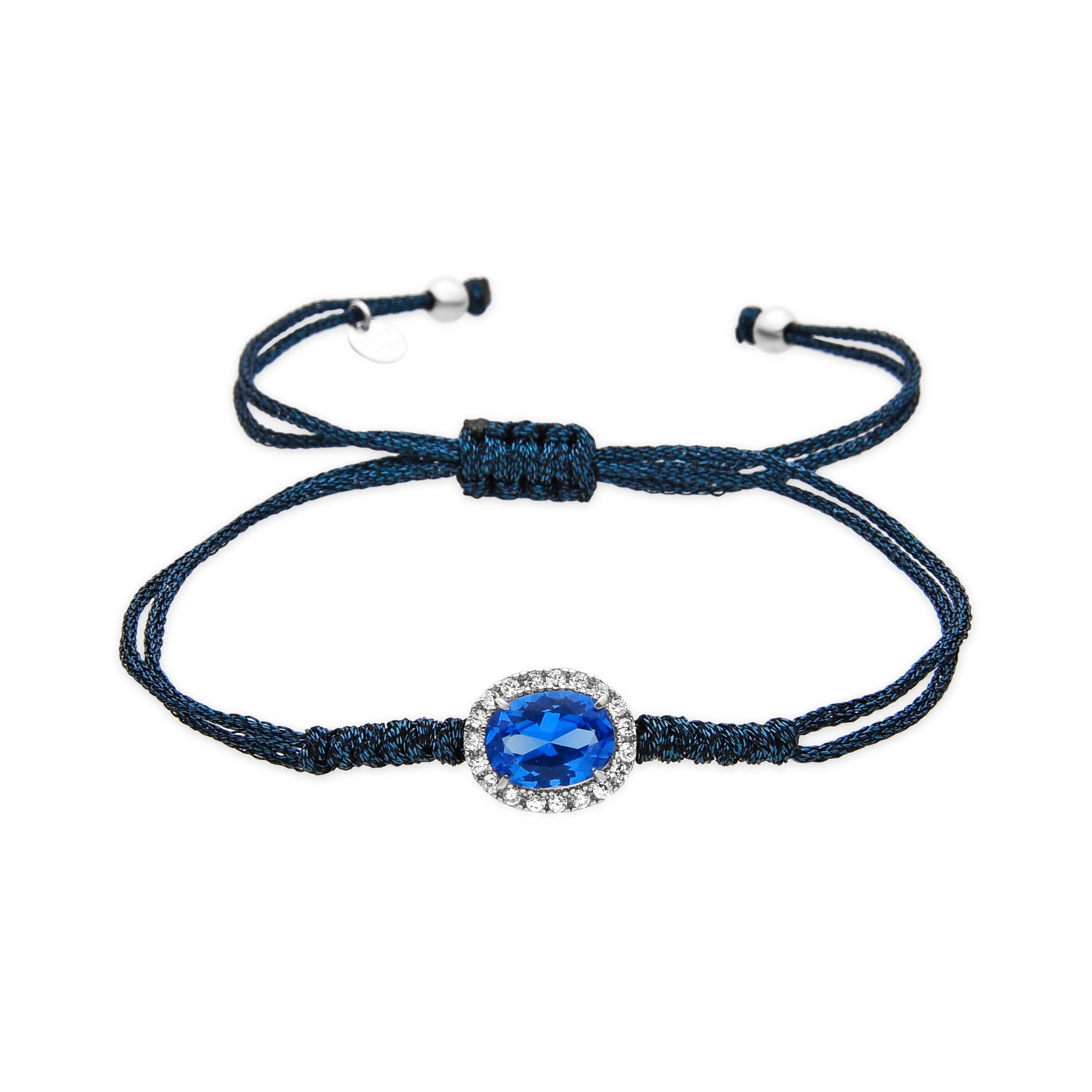 Bracciale Luxenter in argento Sterling 925 e zirconi zaffiro con finitura rodio - Lyla