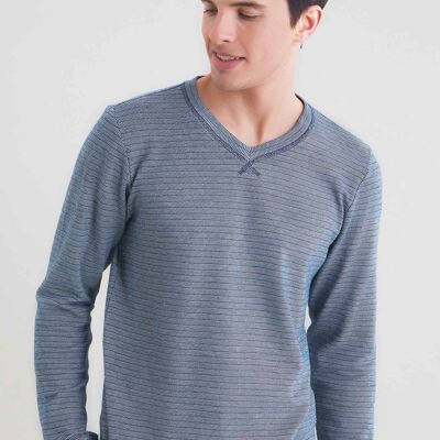 Camisa de manga larga confeccionada en algodón orgánico con costuras en contraste