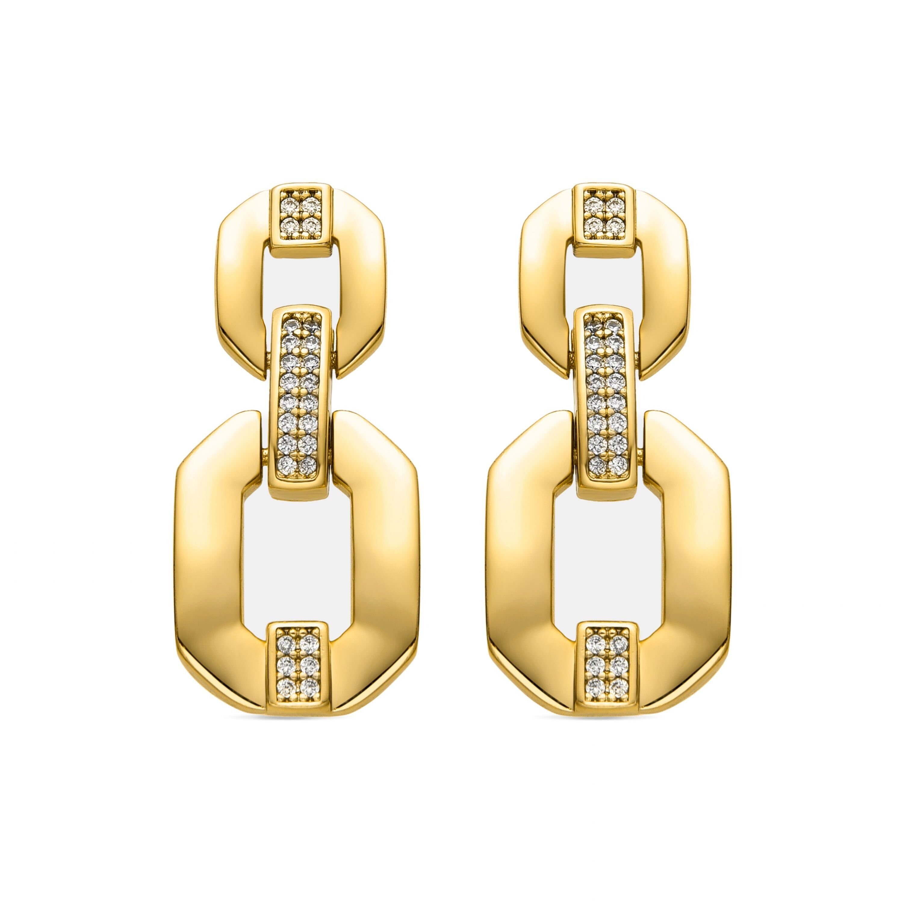 Orecchini Luxenter con Zirconia Brillante Finitura Oro 18k - Wigne