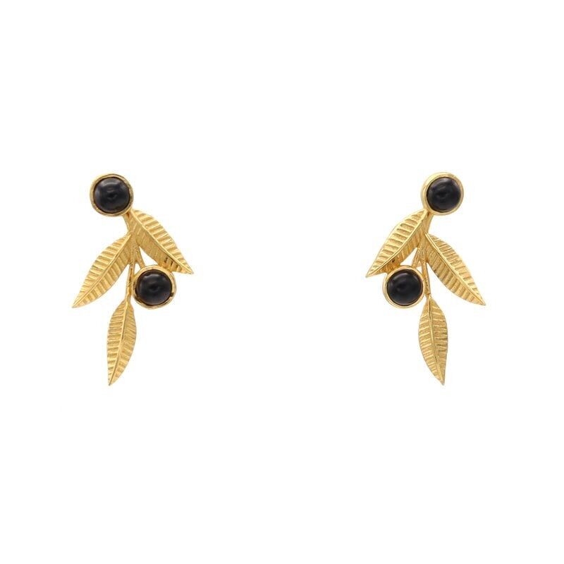 Orecchini fioritura nera