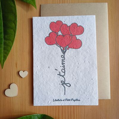 Carta seminata "Ti amo palloncini"