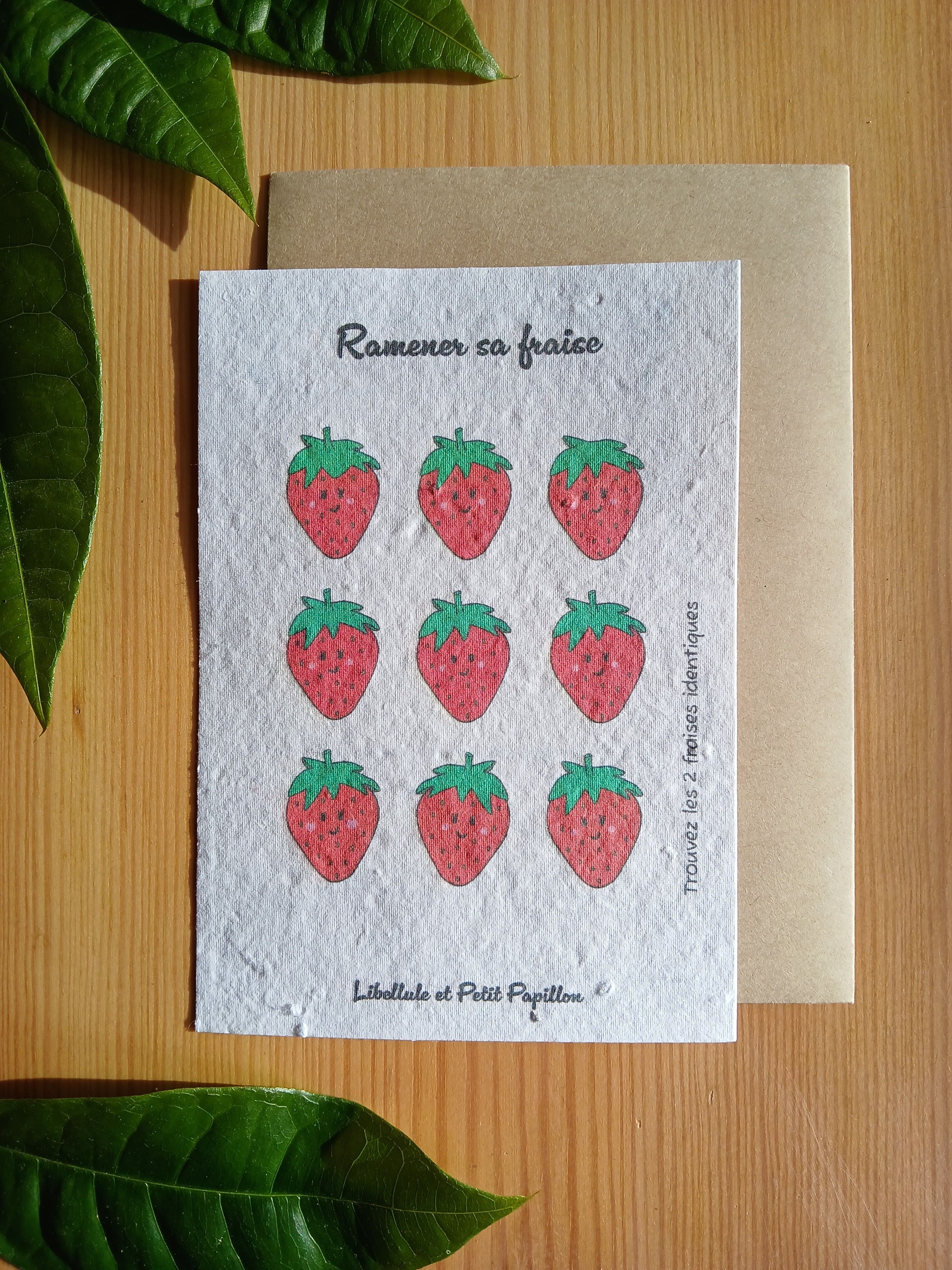 Pflanzkarte - „Bring Deine Erdbeere zurück“-Spiel