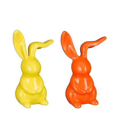 Decoración conejo naranja amarillo