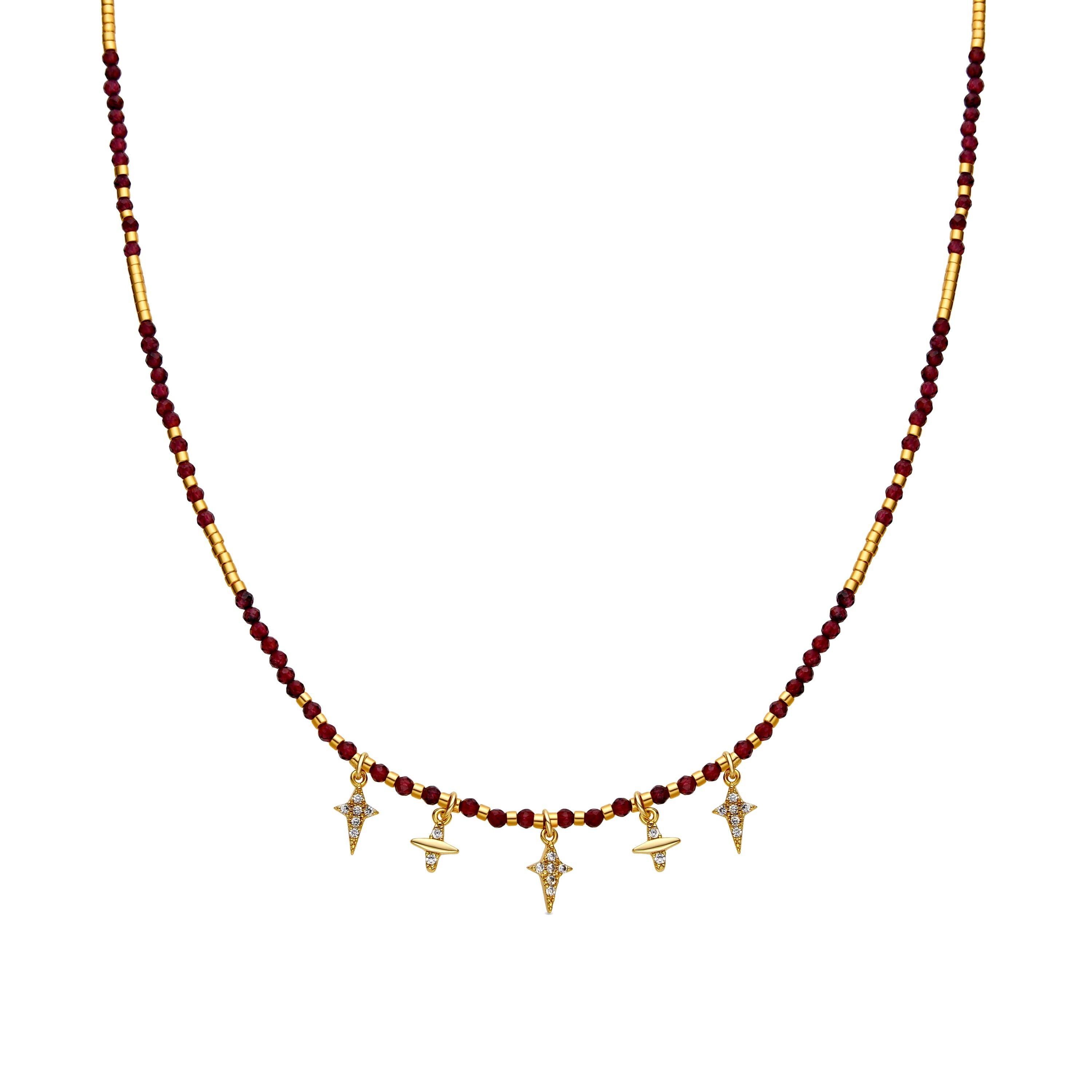 Collana Luxenter in argento Sterling 925 e zirconi lucidi con finitura in oro 18k - Paila