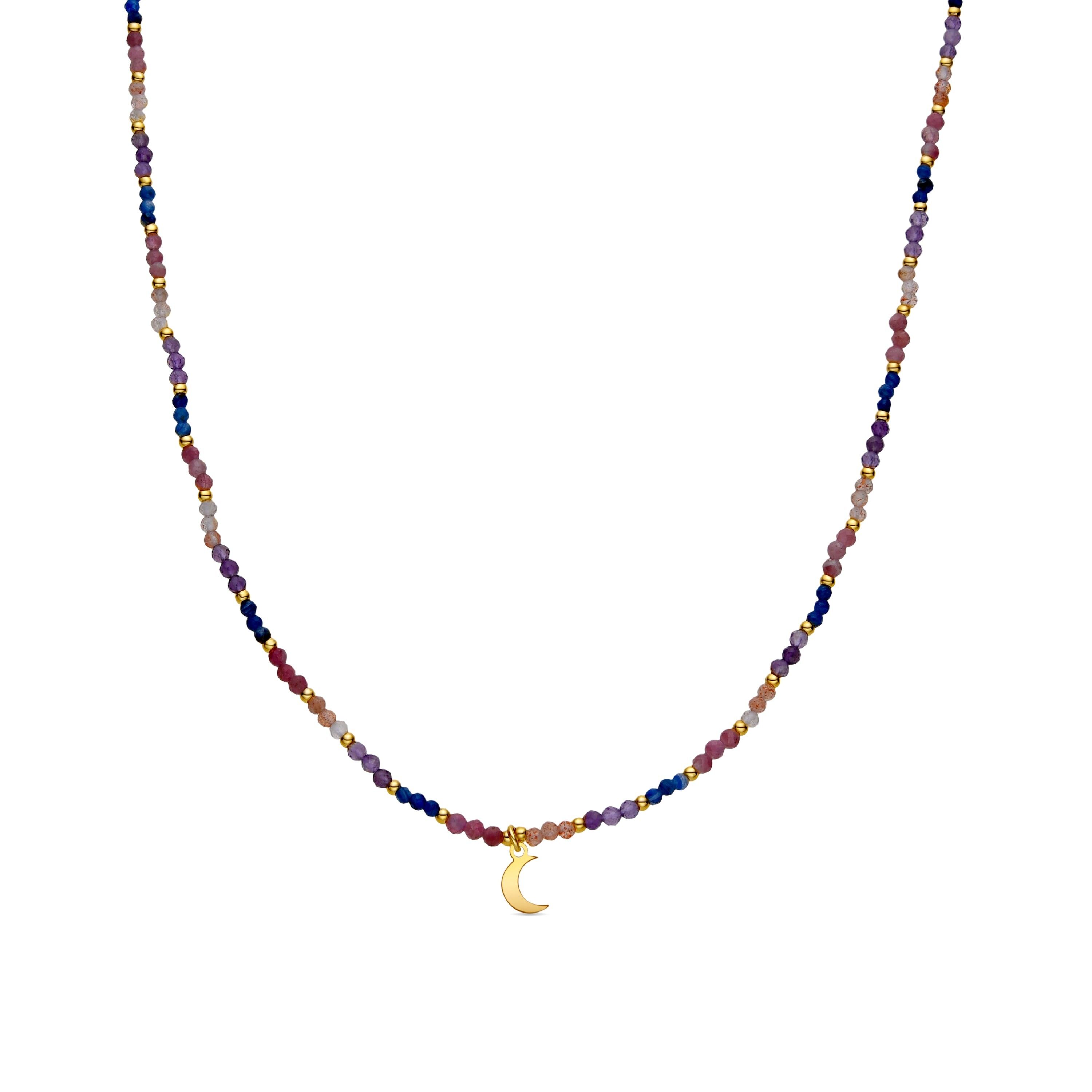 Collana Luxenter in argento sterling 925 e cristallo multicolore con finitura oro 18k - Linshu