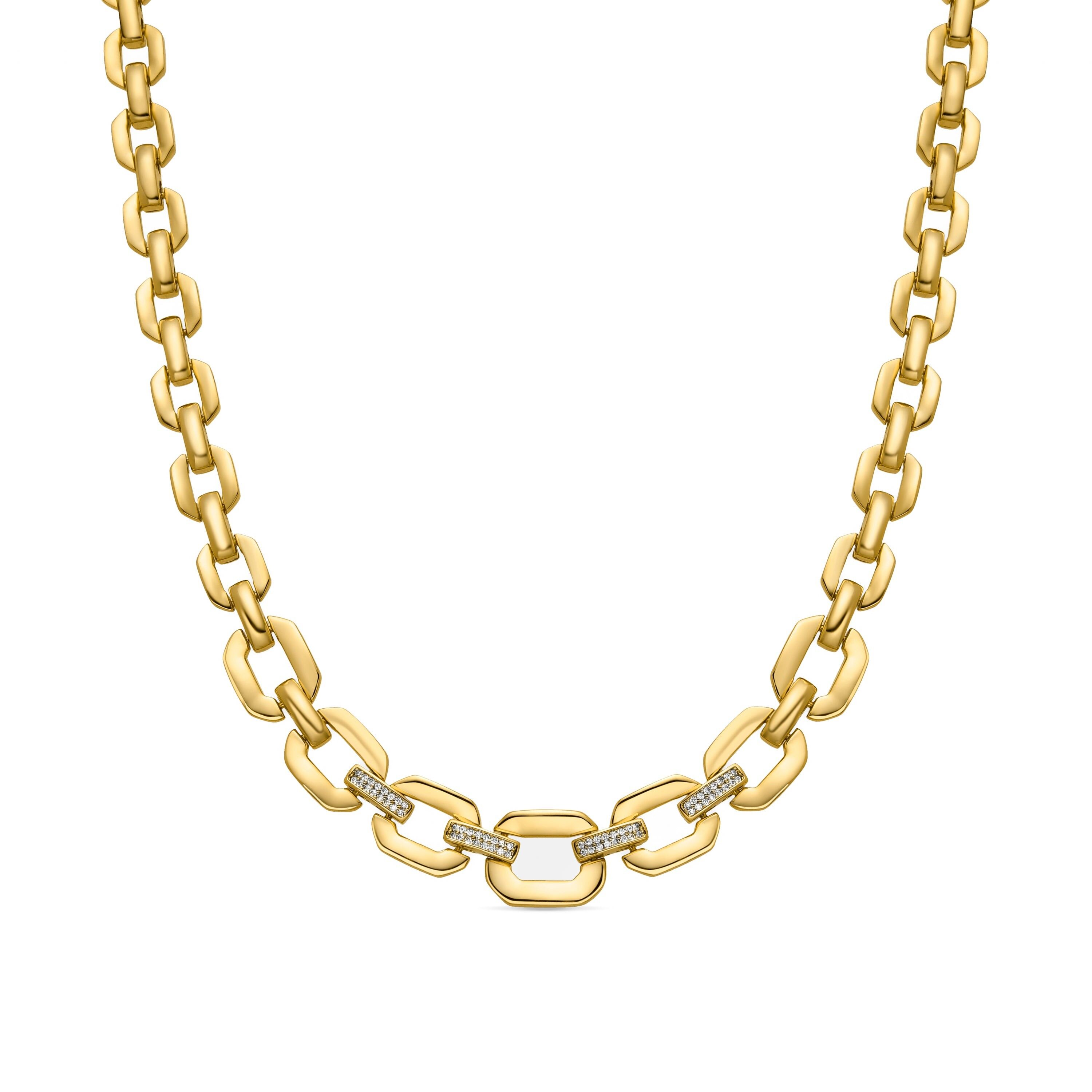 Collana Luxenter con Zirconia Brillante Finitura Oro 18k - Wigne