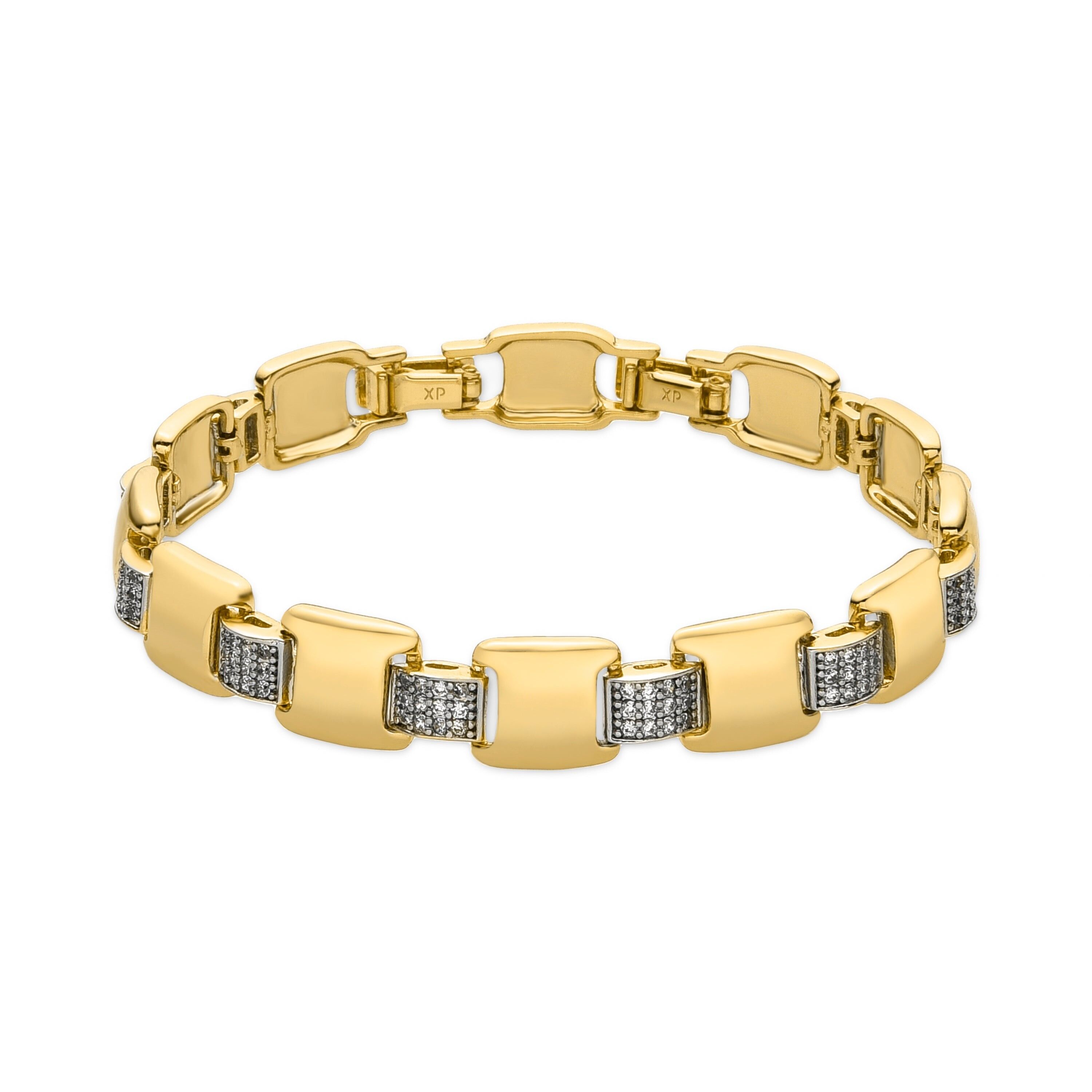 Bracelet Luxenter avec zircone brillante finition or 18 carats - Sured