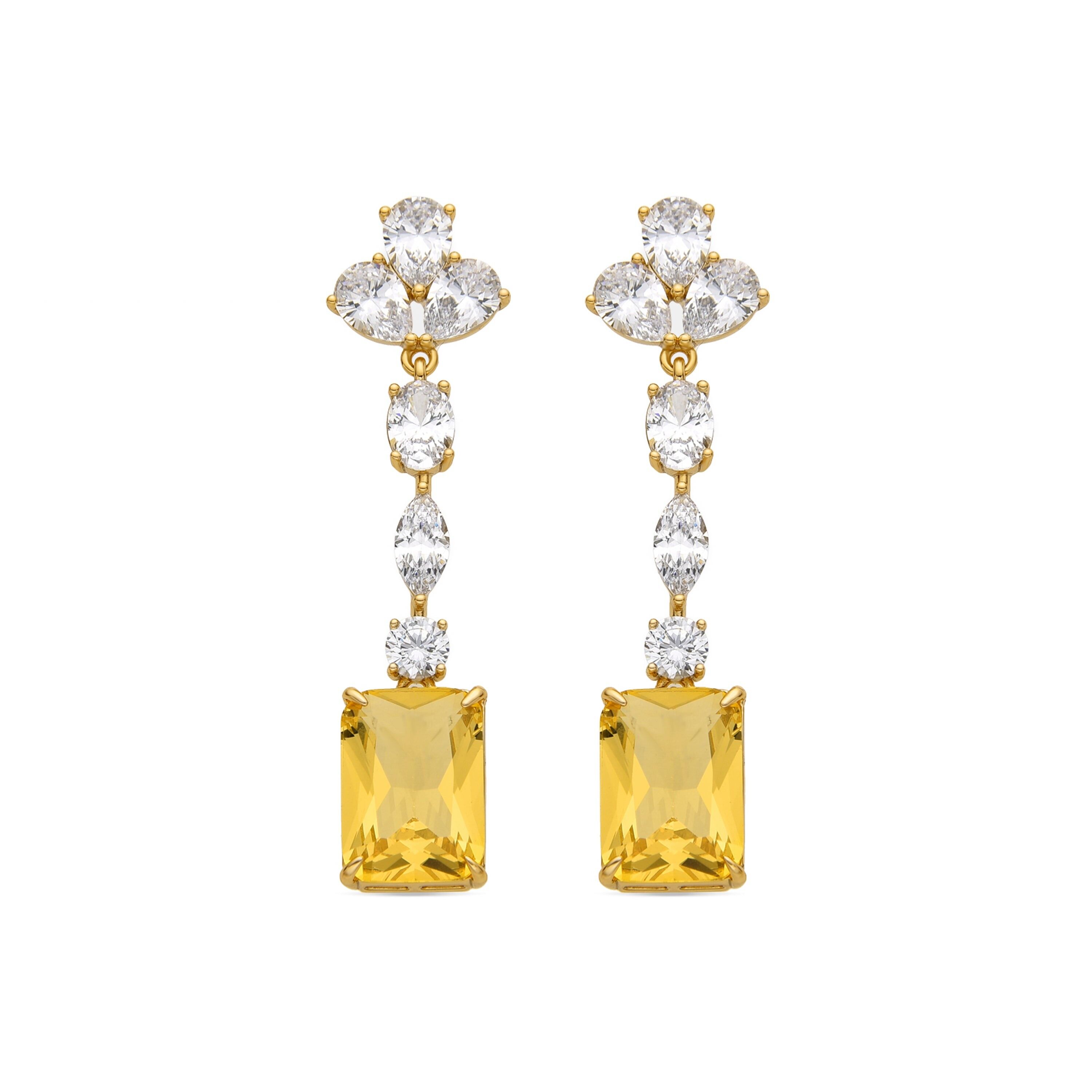 Orecchini Luxenter con finitura in oro 18k Padparadscha - Phami