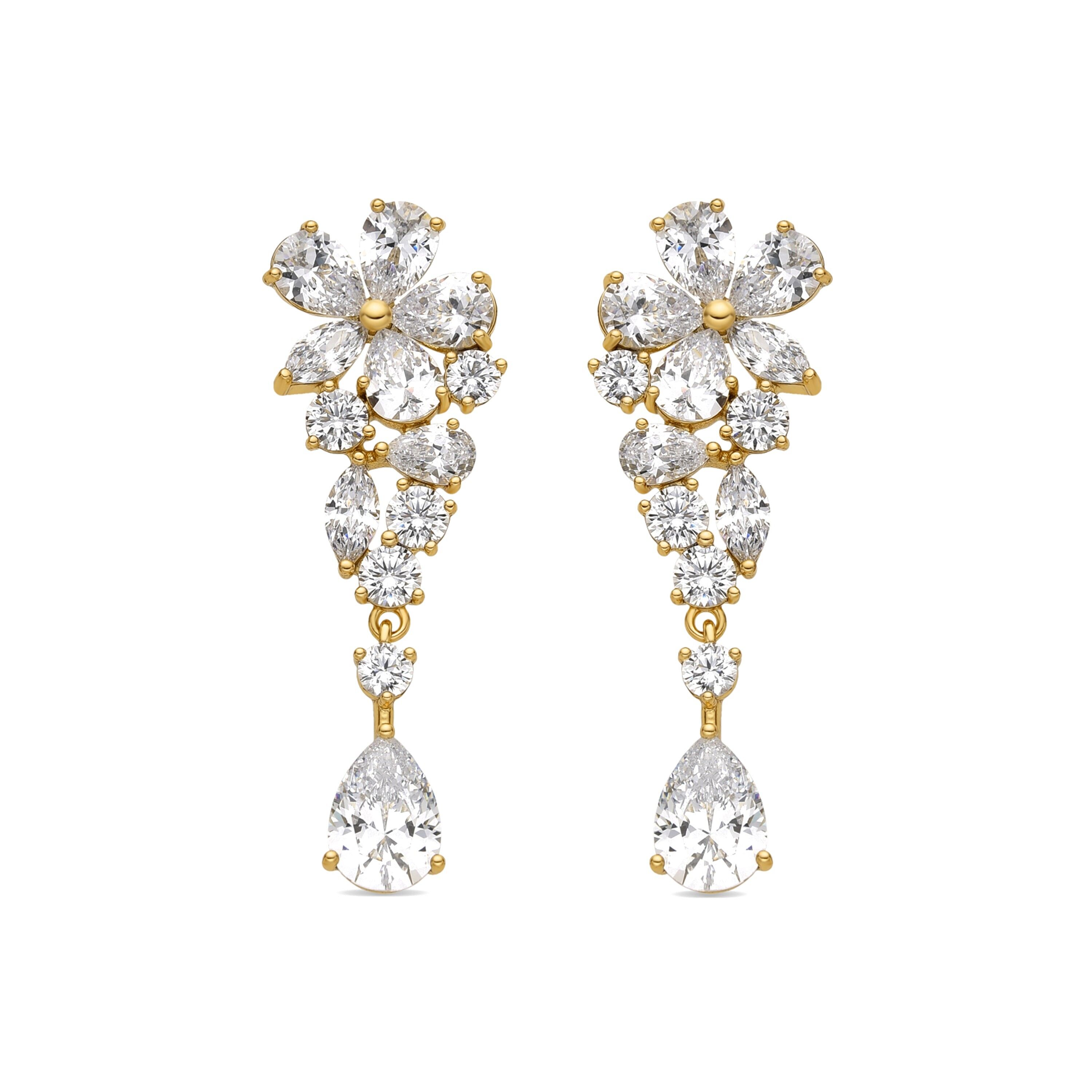 Orecchini Luxenter con Zirconia Brillante Finitura Oro 18k - Snesy