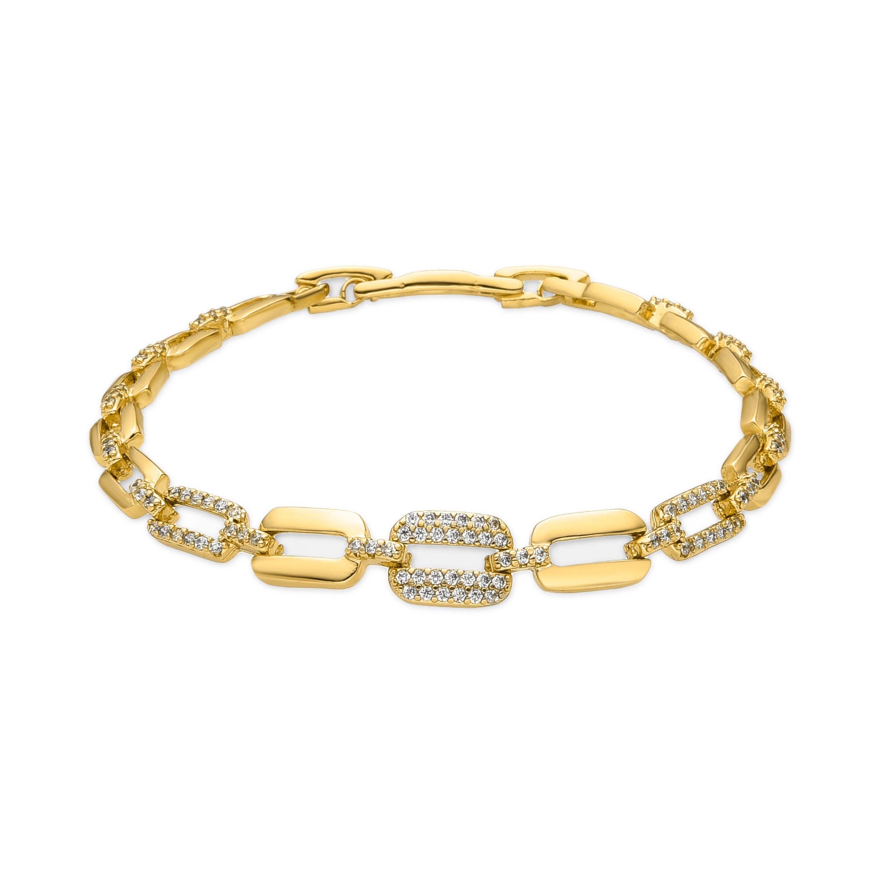 Bracciale Luxenter con Zirconia Brillante Finitura Oro 18k - Jaserio