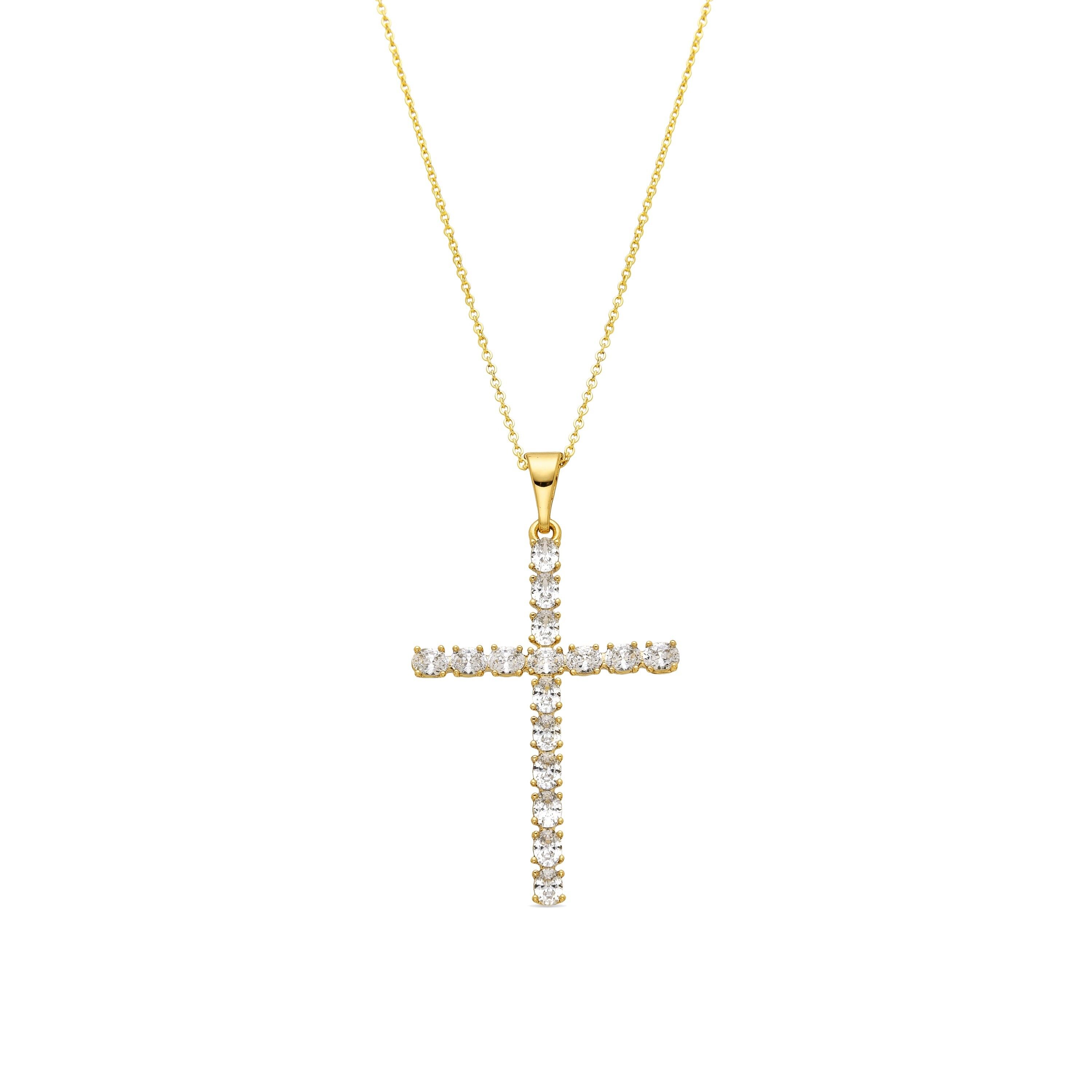 Luxenter Halskette mit brillanten Zirkonia 18 Karat Gold Finish - Buteo