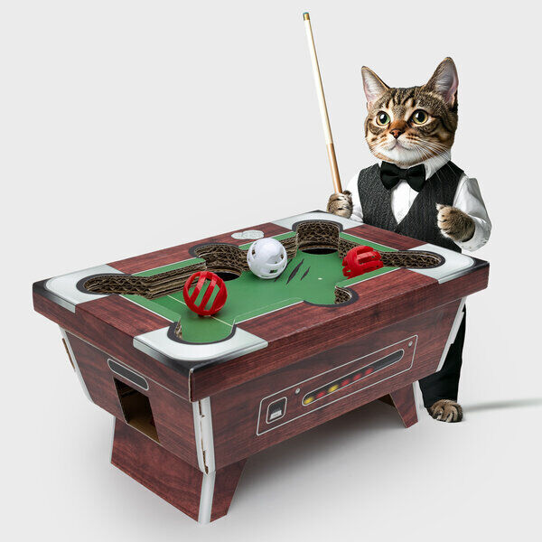 Juguete para gatos con mesa de billar