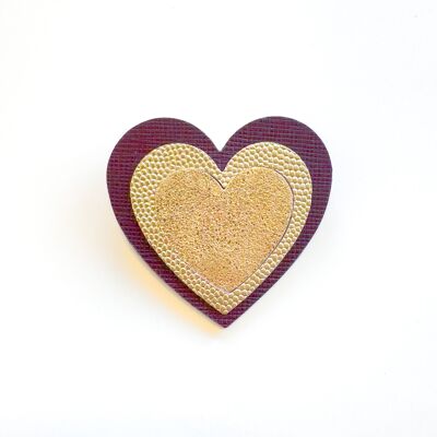XL heart brooch