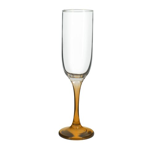 Lot de 3 flûtes rio 21cl en verre ambre