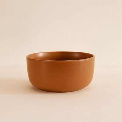 Piatto piano in gres marrone Arita da 15 cm