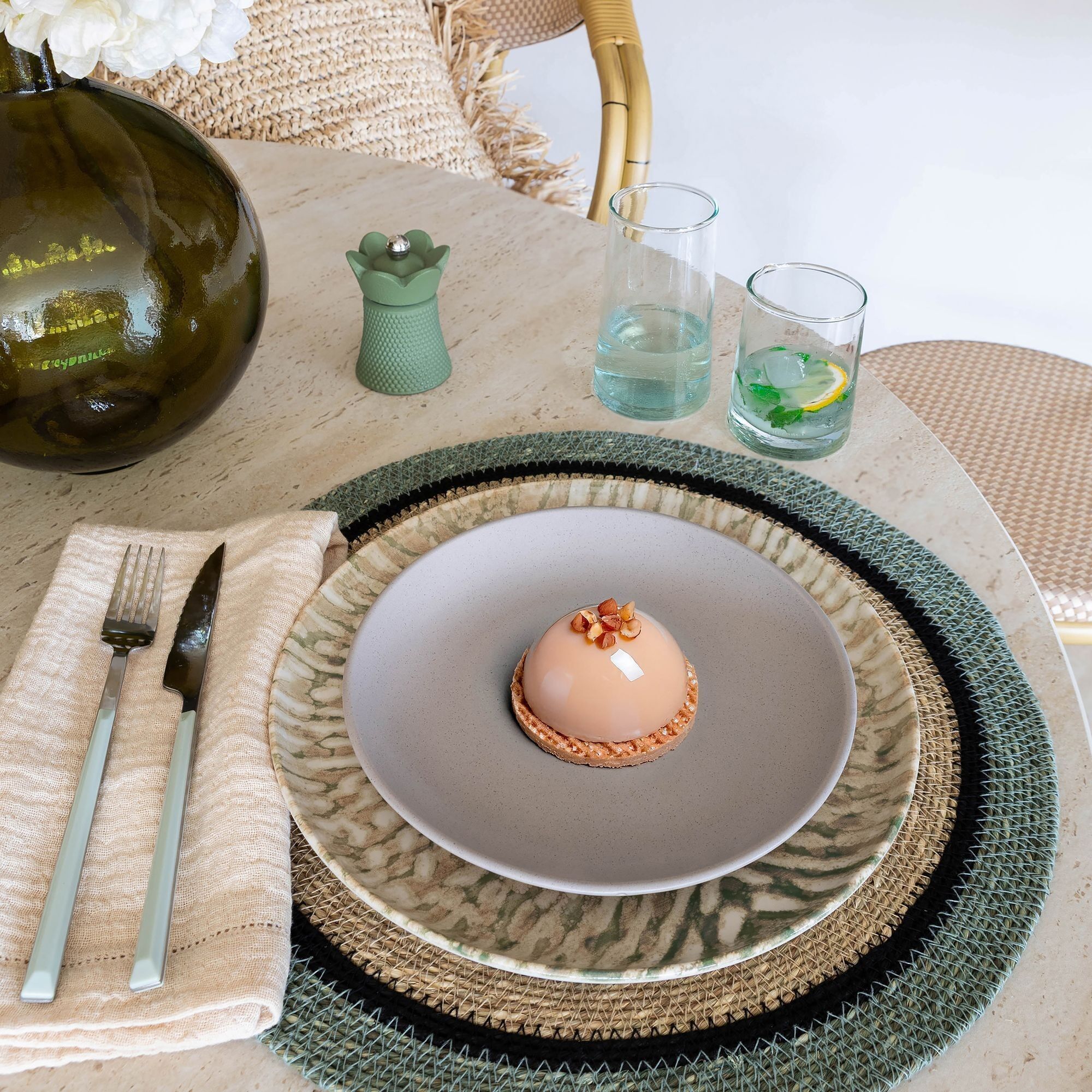 Piatto da dessert Arita 20.5 cm in arenaria grigia