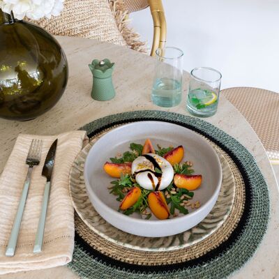 Arita 20 cup plate.5cm in gray sandstone