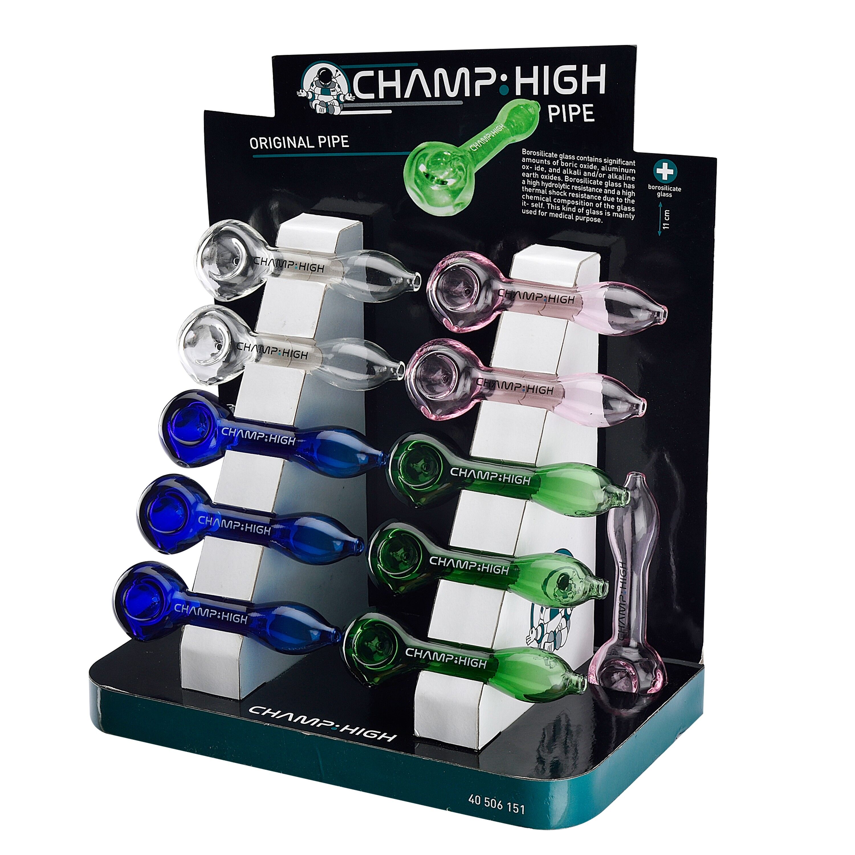 Pipa originale in vetro a cucchiaio 11 cm