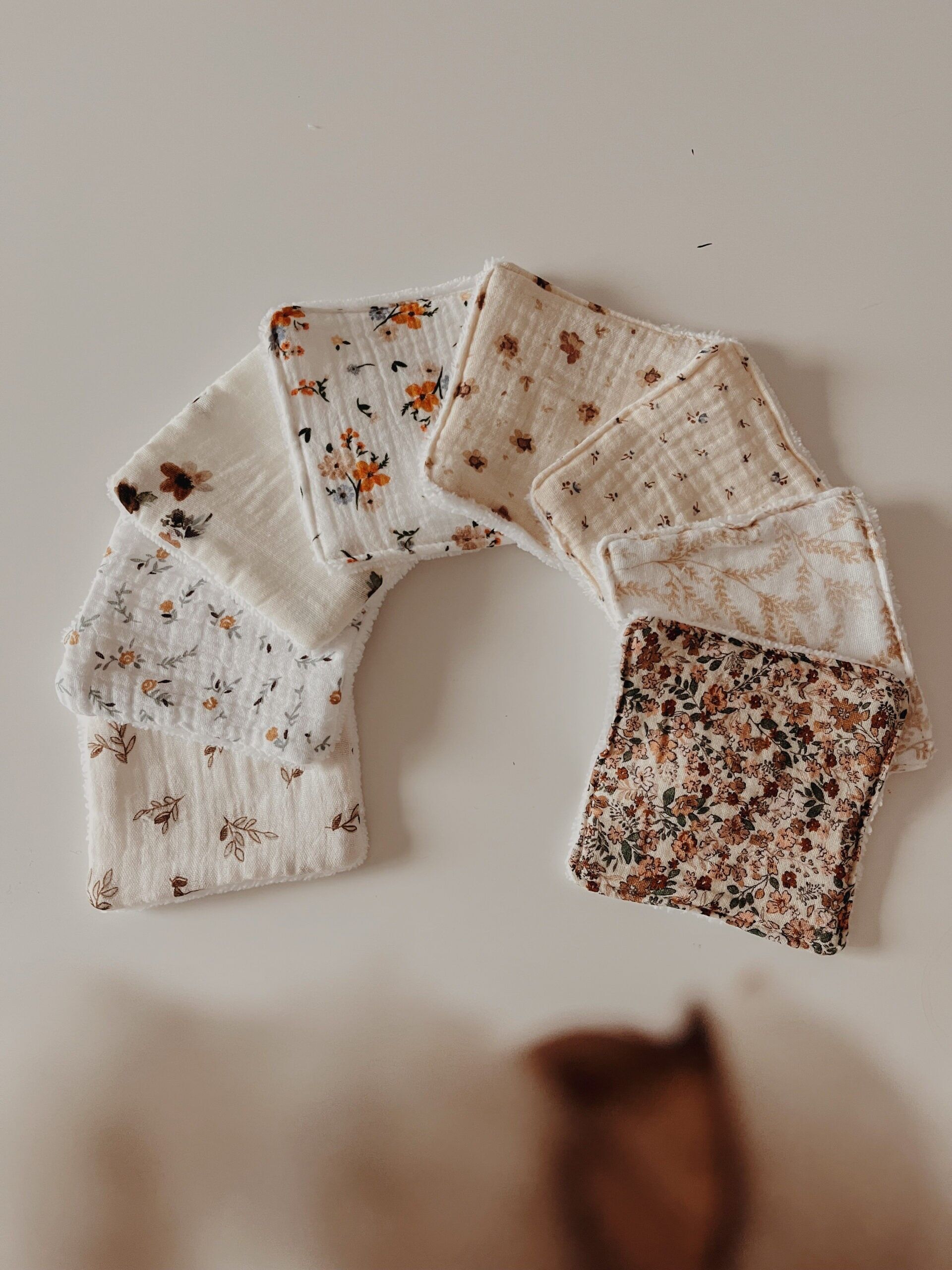 5 quadrati di cotone lavabili casuali