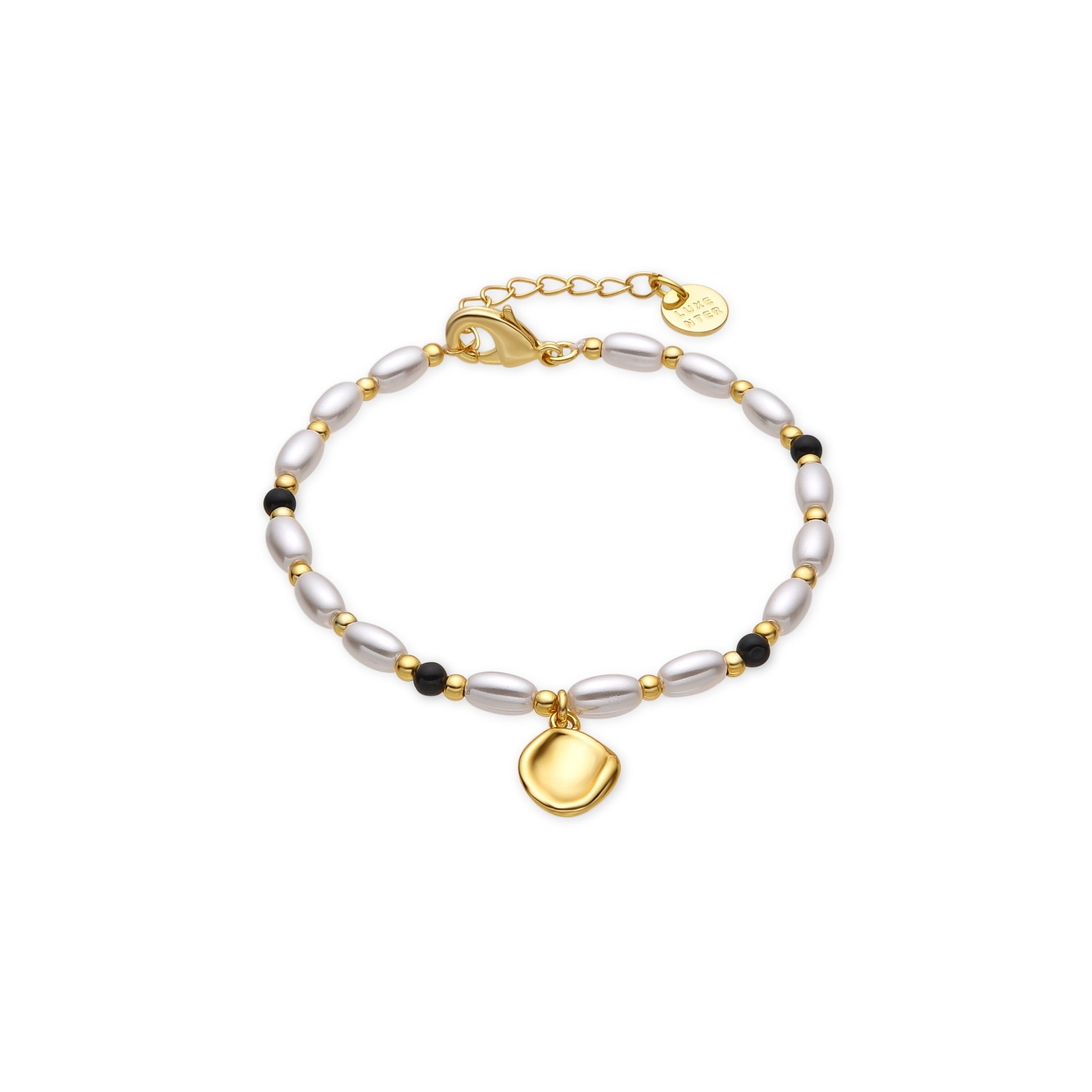Bracciale Luxenter con Perla Bianca Finitura Oro 18k - Zizi