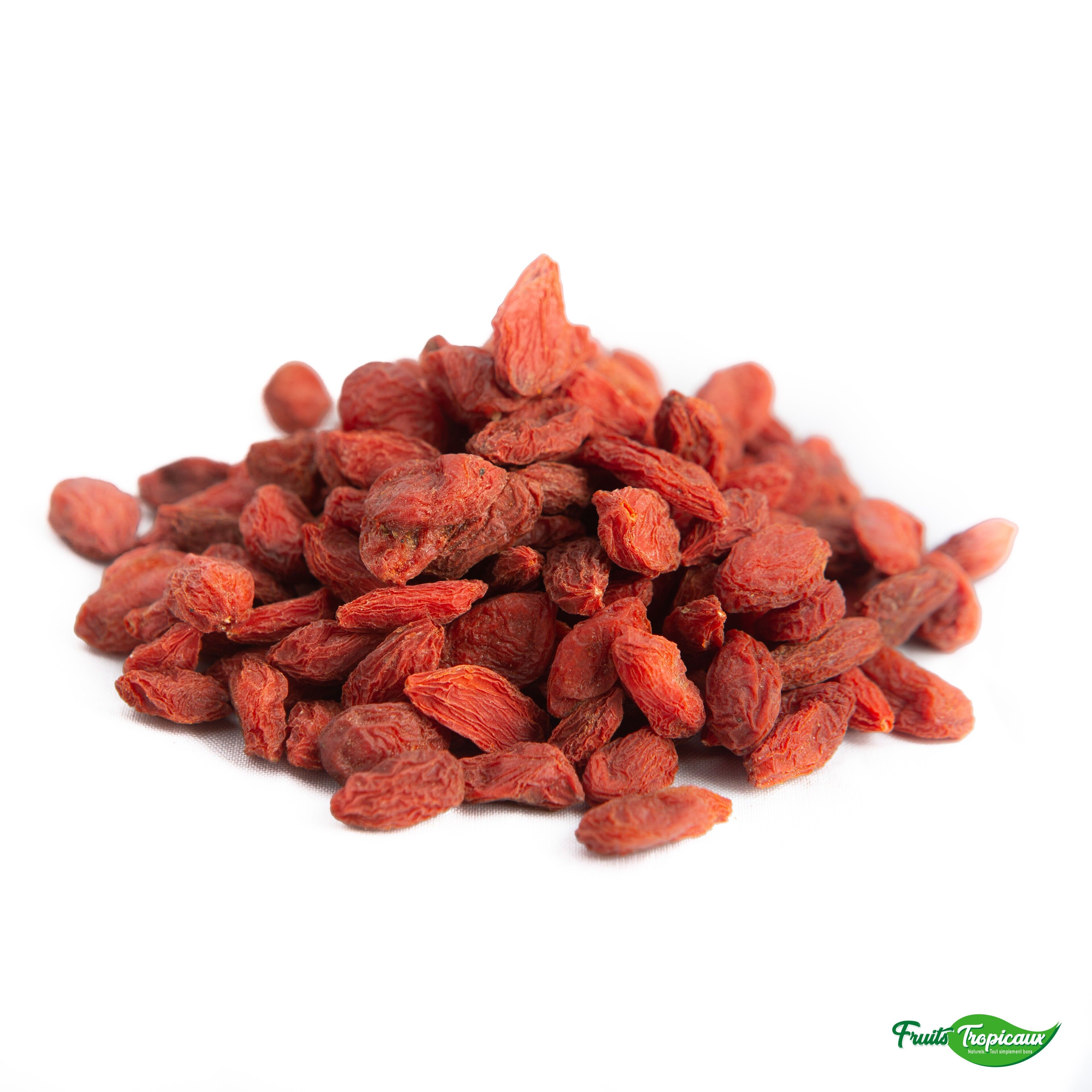 Baie de Goji Bio - 10 kg (Sans sucre ajouté, sans sel ajouté, sans matière grasse ajoutée, sans conservateurs)