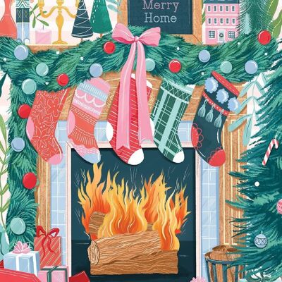 Puzzle da 500 pezzi - Camino di Natale
