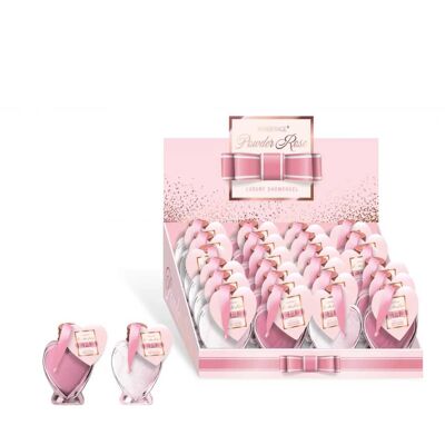 Gel Doccia alla rosa en poudre en mini flacon en forme de cœur