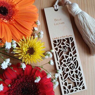 Marque-Page en Bois "Belle Lecture"