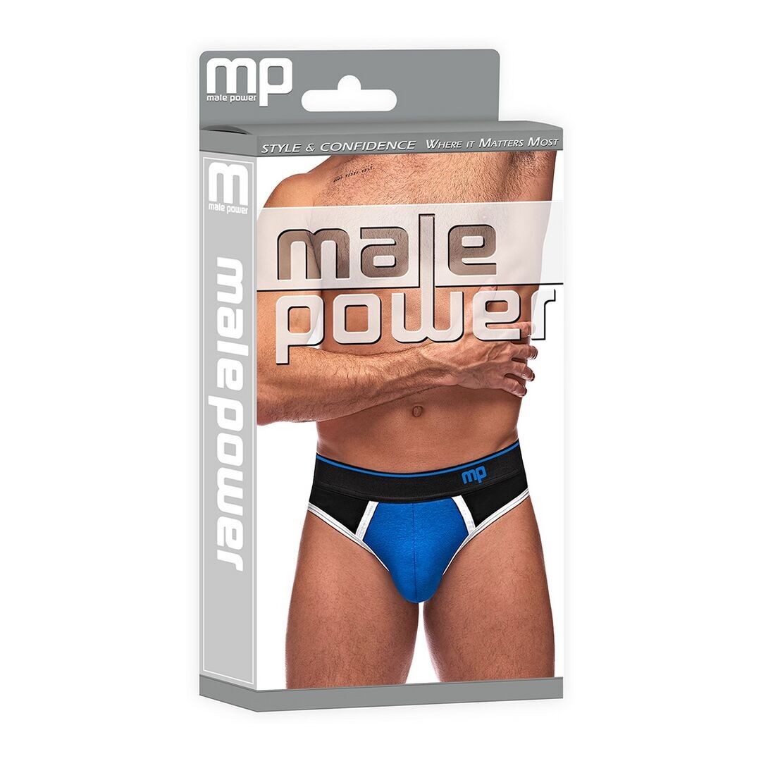 Panel Thong - S/M - Black/Blue