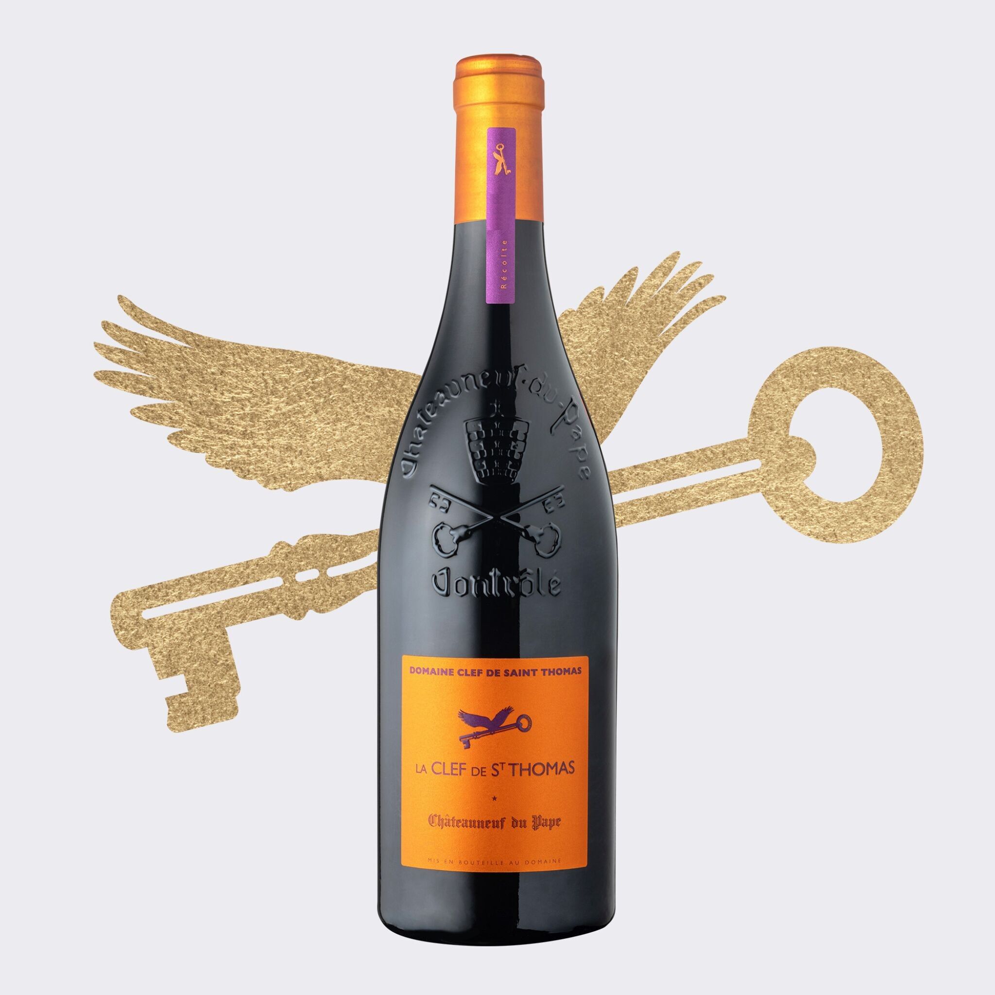 Vino tinto La Clef de Saint-Thomas - 2021 - AOC Châteaneuf-du-Pape - 0,75 l