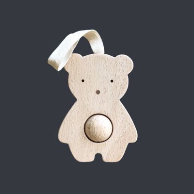 Hochet ourson en bois - JOJO