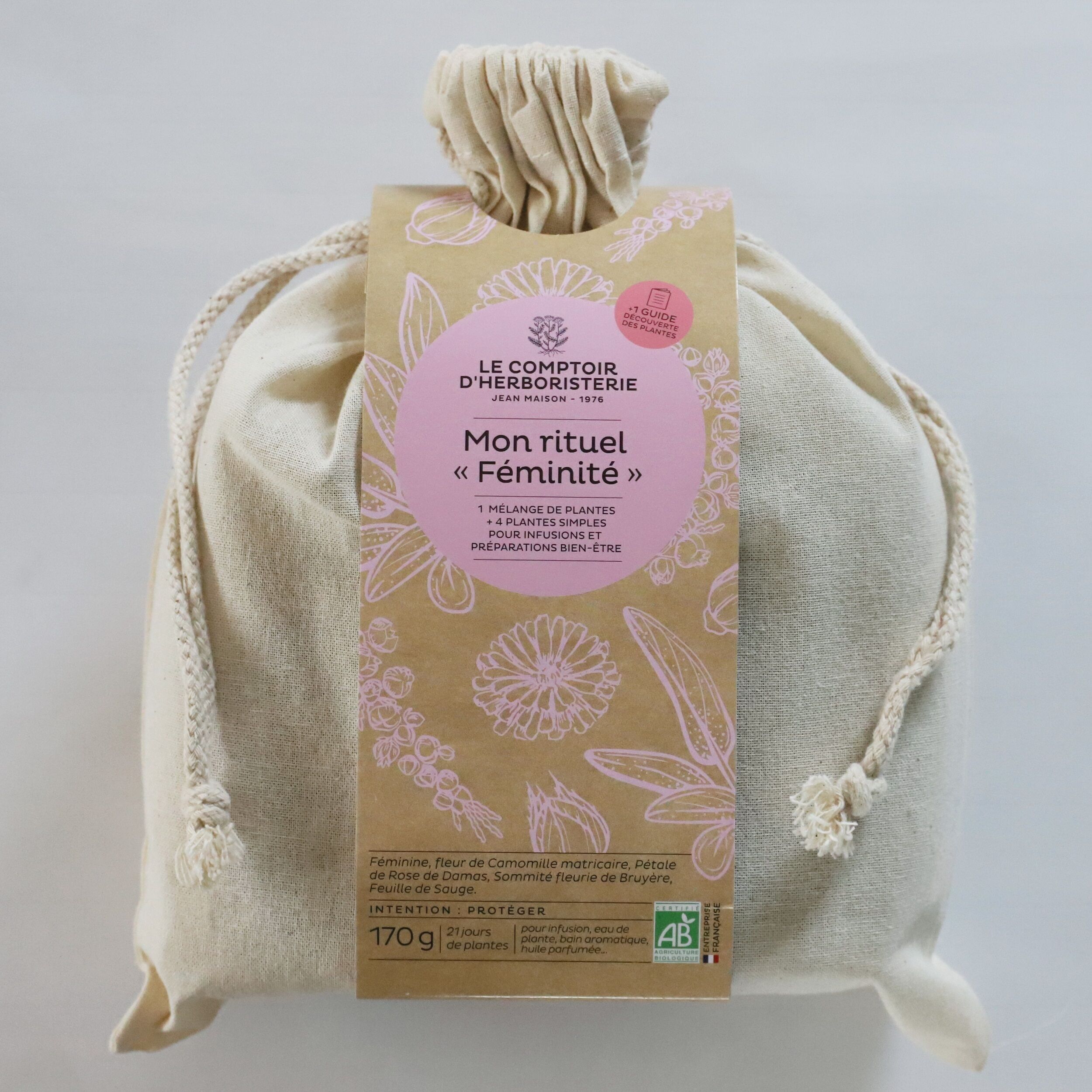 MEIN BIO-FEMININITÄTSRITUAL 170G + 1 PFLANZENENTDECKUNGSLEITFADEN