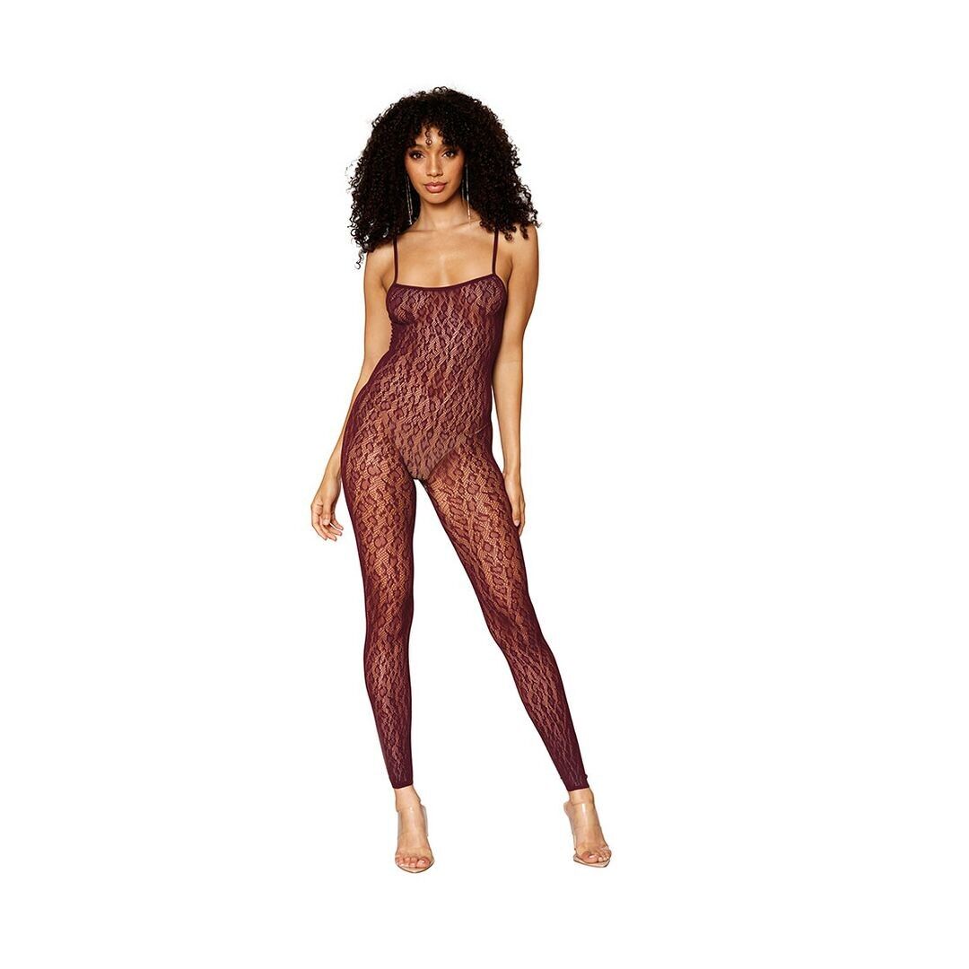Catsuit Bodystocking e Shrug Diamond - Taglia unica - Marrone