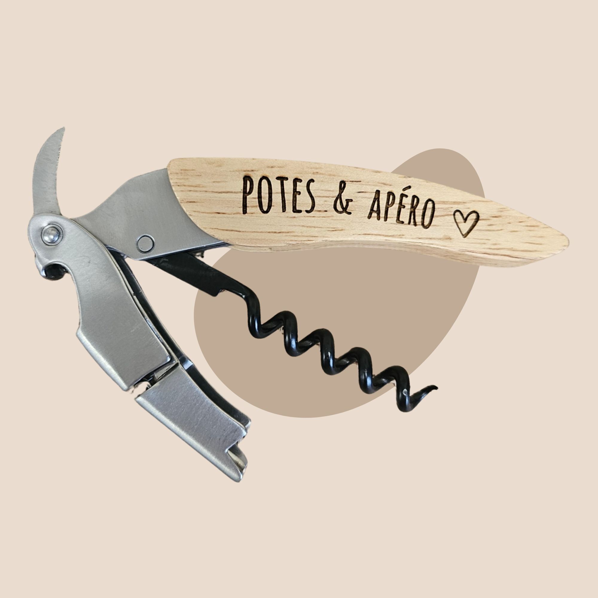 Personalized lemonade corkscrew "Friends and aperitif"