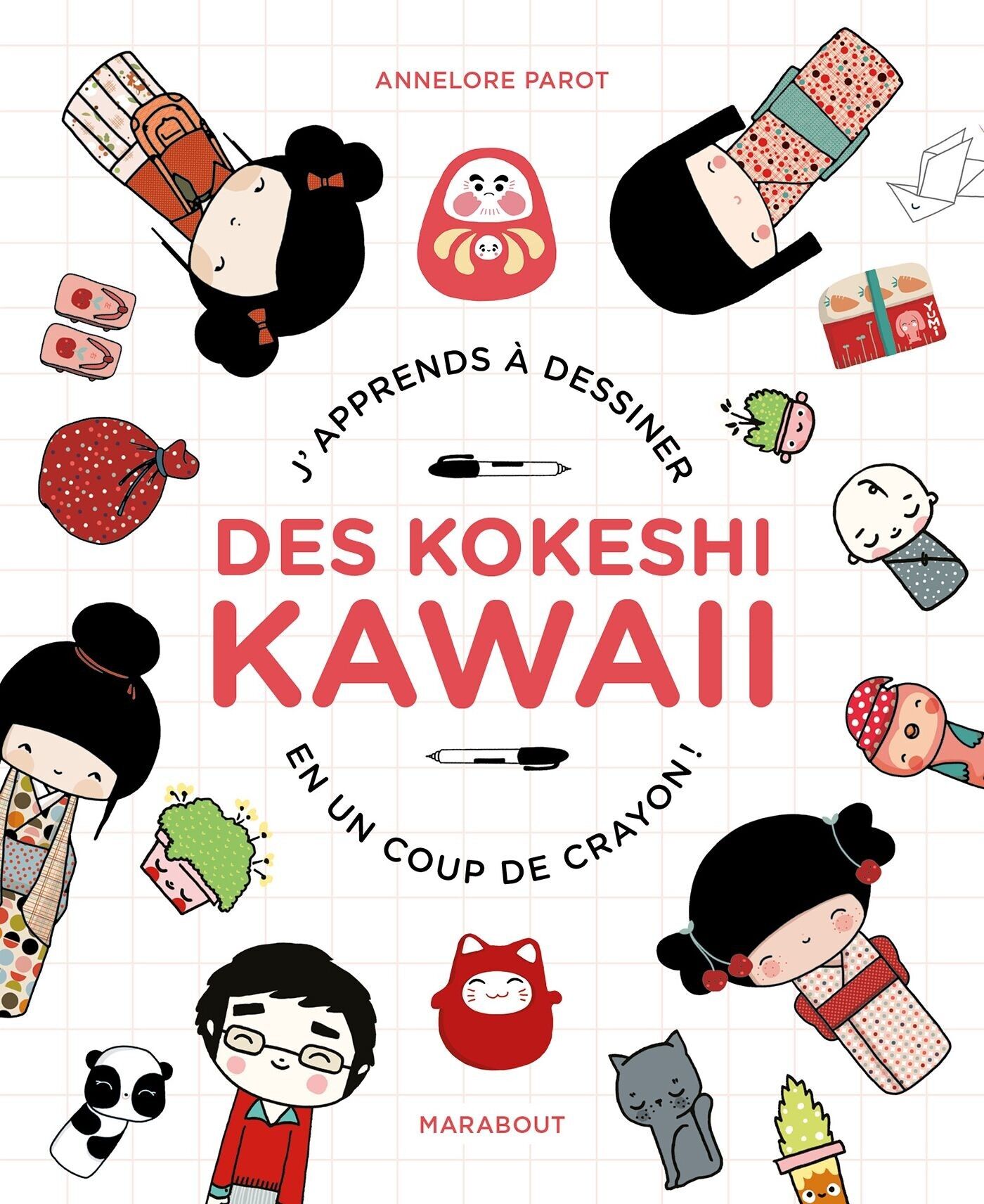 Coloring / Drawing I draw kawaii kokeshi dolls