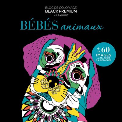 Livre - Carnet Black Premium - Bébés animaux