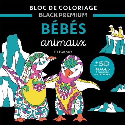 Libro - Bloc de notas negro premium - Animales bebés