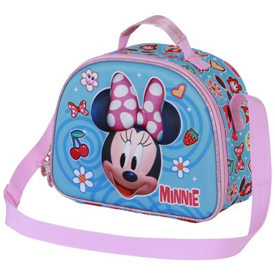 Disney Minnie Mouse Happiness-Bolsa Portamerienda 3D, Azul