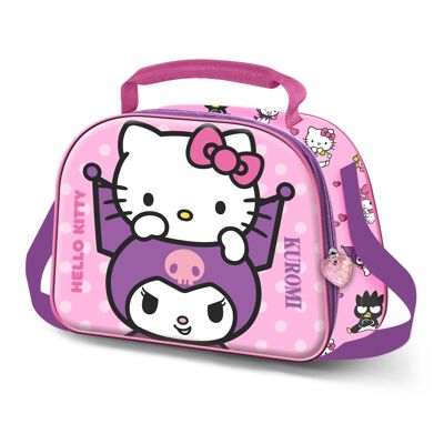 Sanrio Hello Kitty Playful-Bolsa Portamerienda 3D, Rosa