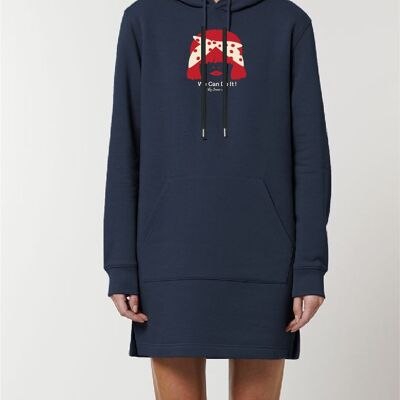Robe à capuche en coton Bio " We can do it "