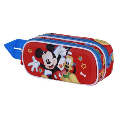 Disney Mickey Mouse Star-Estuche Portatodo 3D Doble, Multicolor