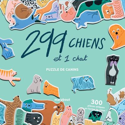 Libro - Puzzle 299 perros y un gato