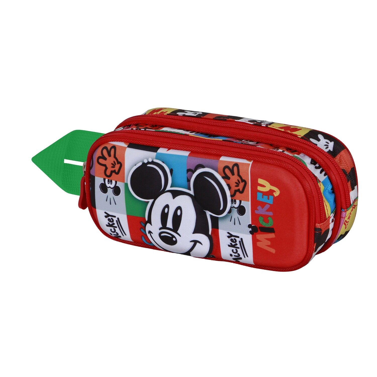 Disney Mickey Mouse Mood-Estuche Portatodo 3D Doble, Multicolor