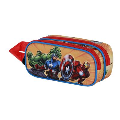 Marvel Avengers Attack-3D Astuccio doppio per matite, rosso