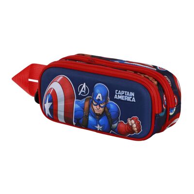 Marvel Captain America Patriot-Double Trousse 3D Multicolore