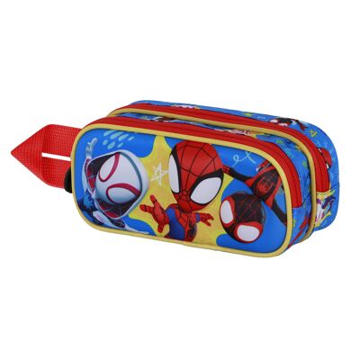 Marvel Spiderman Amazing-3D Astuccio doppio per matite, rosso