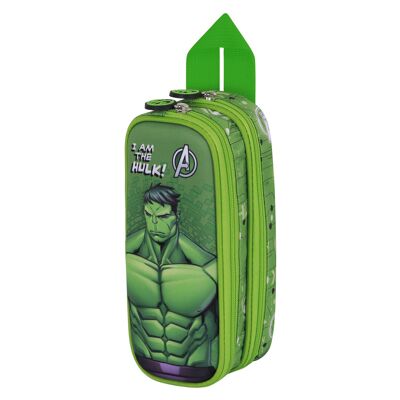 Marvel Hulk Rage-Estuche Portatodo 3D Doble, Verde